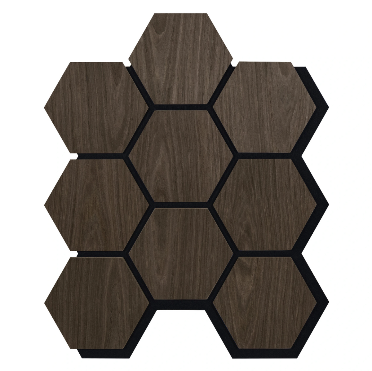 Akustický panel s drevenou dyhou - Hexagon - 79,8×66 cm
