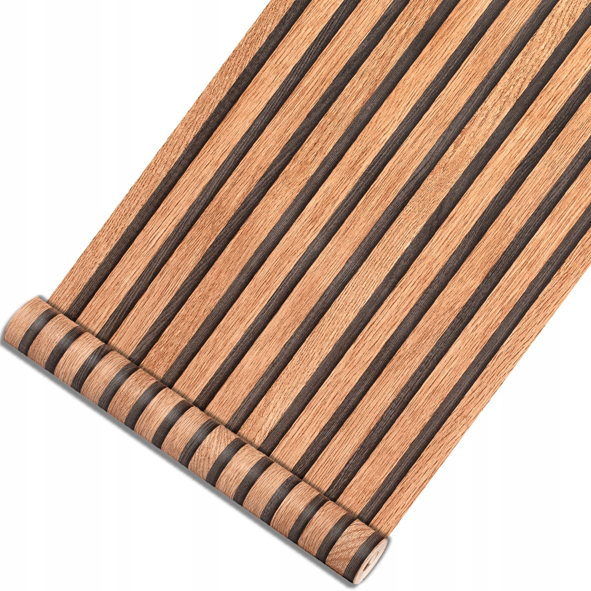 Lamelová tapeta Samolepiace stenové panely 3D Dýha Lamely Bronz Drevo 10 m