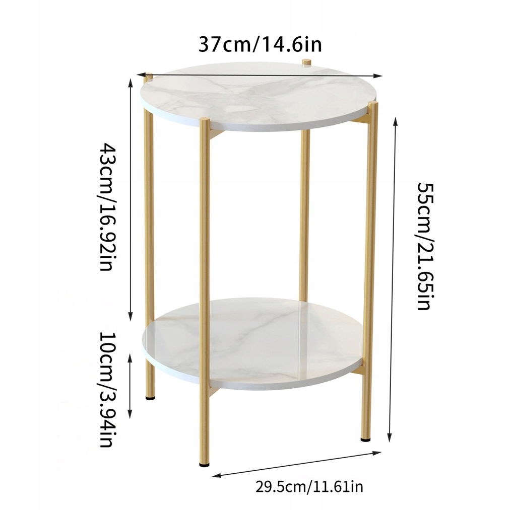 Okrúhly bočný stolík z kameňa