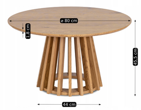 Dubový okrúhly stolík