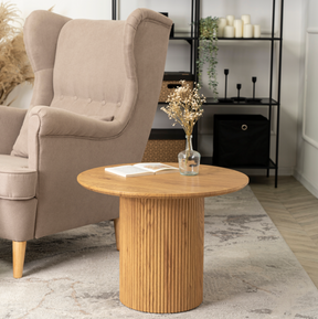 Dubový latkový mini stolík