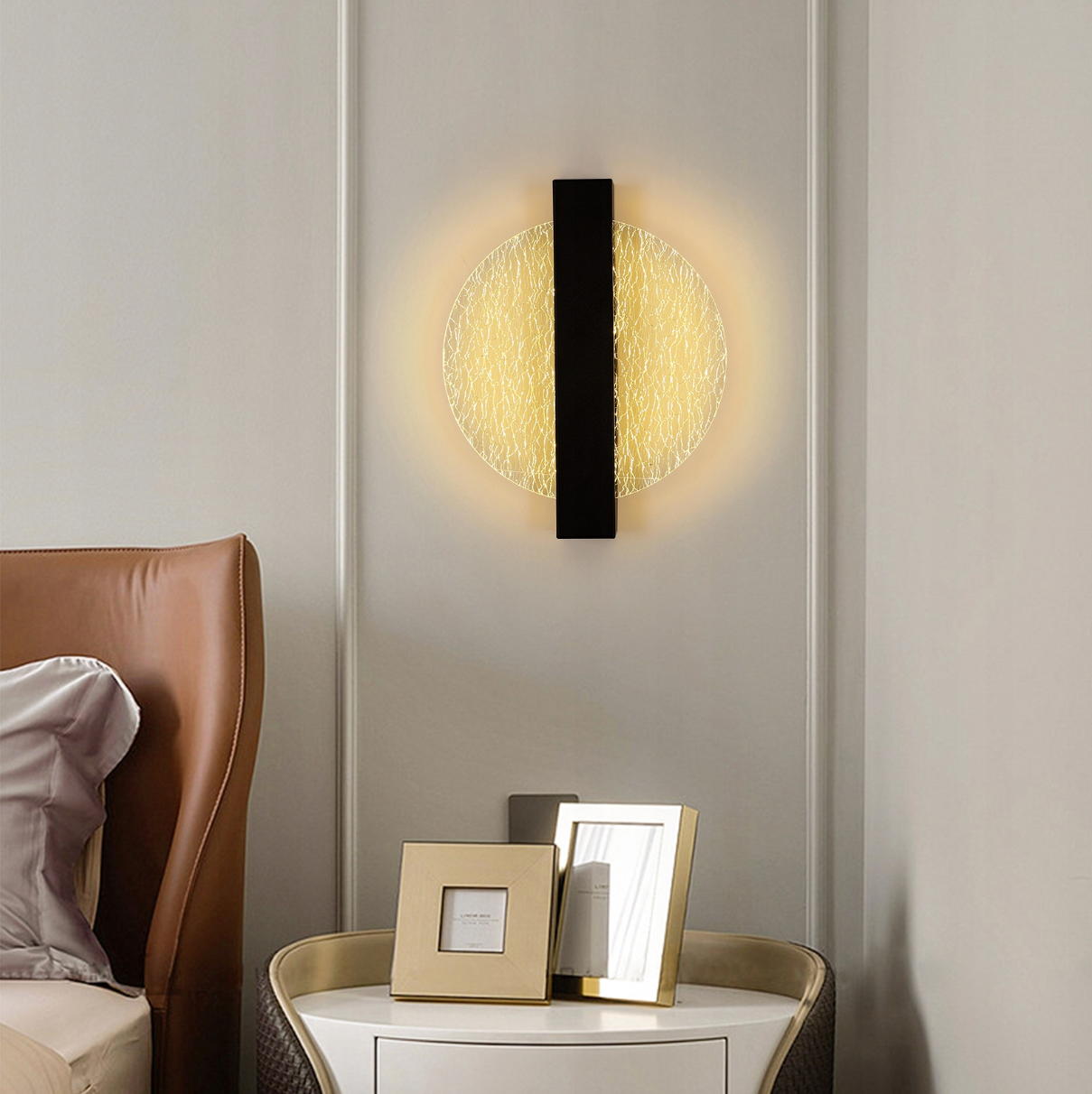 Moderné čierne LED nástenné svietidlo 12W