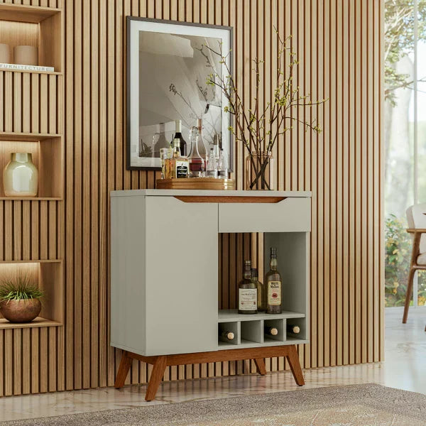 Retro príborník s vinotékou Tokio