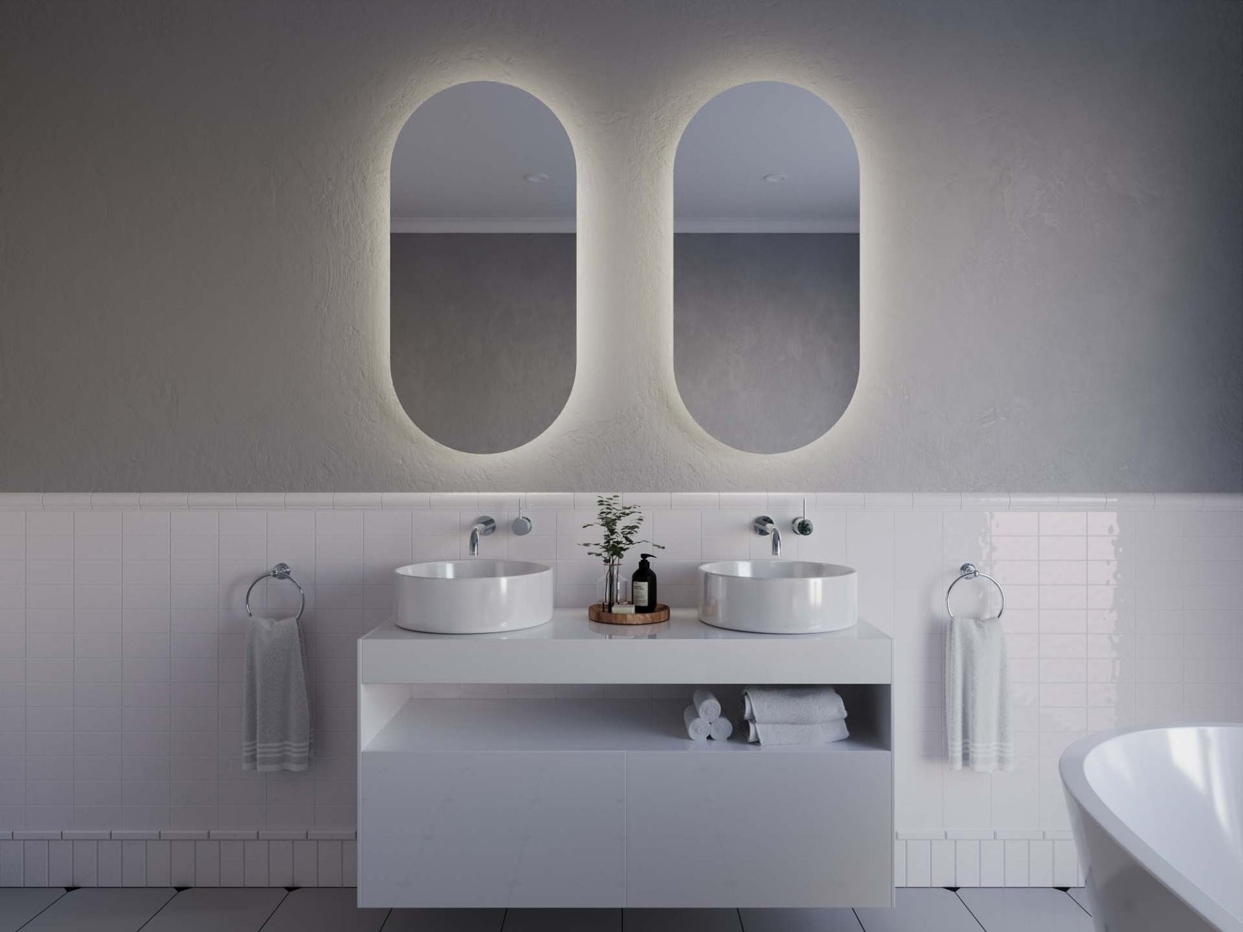 Oválne zrkadlo s LED osvetlením A1