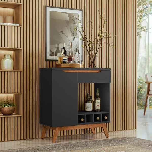 Retro príborník s vinotékou Tokio